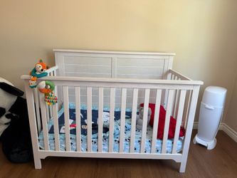 3-way Adjustable Crib + Baby Changing Table