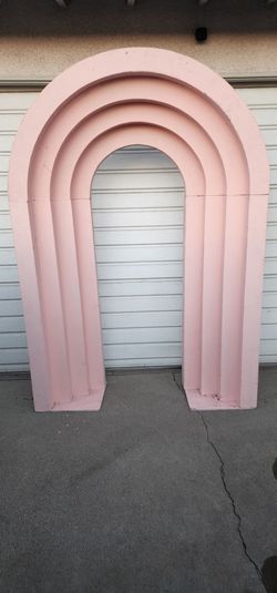 Large Pink Rainbow Arch Backdrop