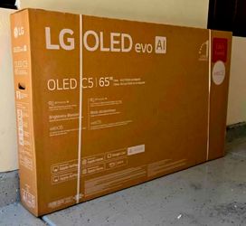 New 65 Inch Oled LG C5 Smart TV 4K UHD with 144 Hz refresh rate brand new in the box.