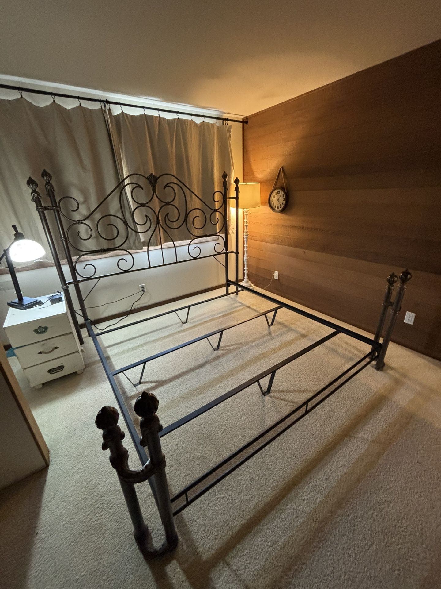 Metal King Size Bed frame — Solid