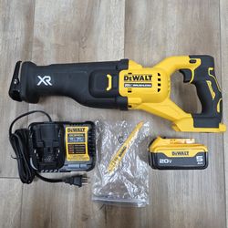 NEW DeWalt 20V XR PowerDetect Brushless Recip Saw Sawzall Kit
