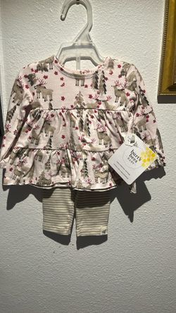 Burt’s Bees Baby 2pc Holiday Outfit Newborn NWT