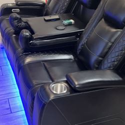 Faux Leather Couch / Recliner 