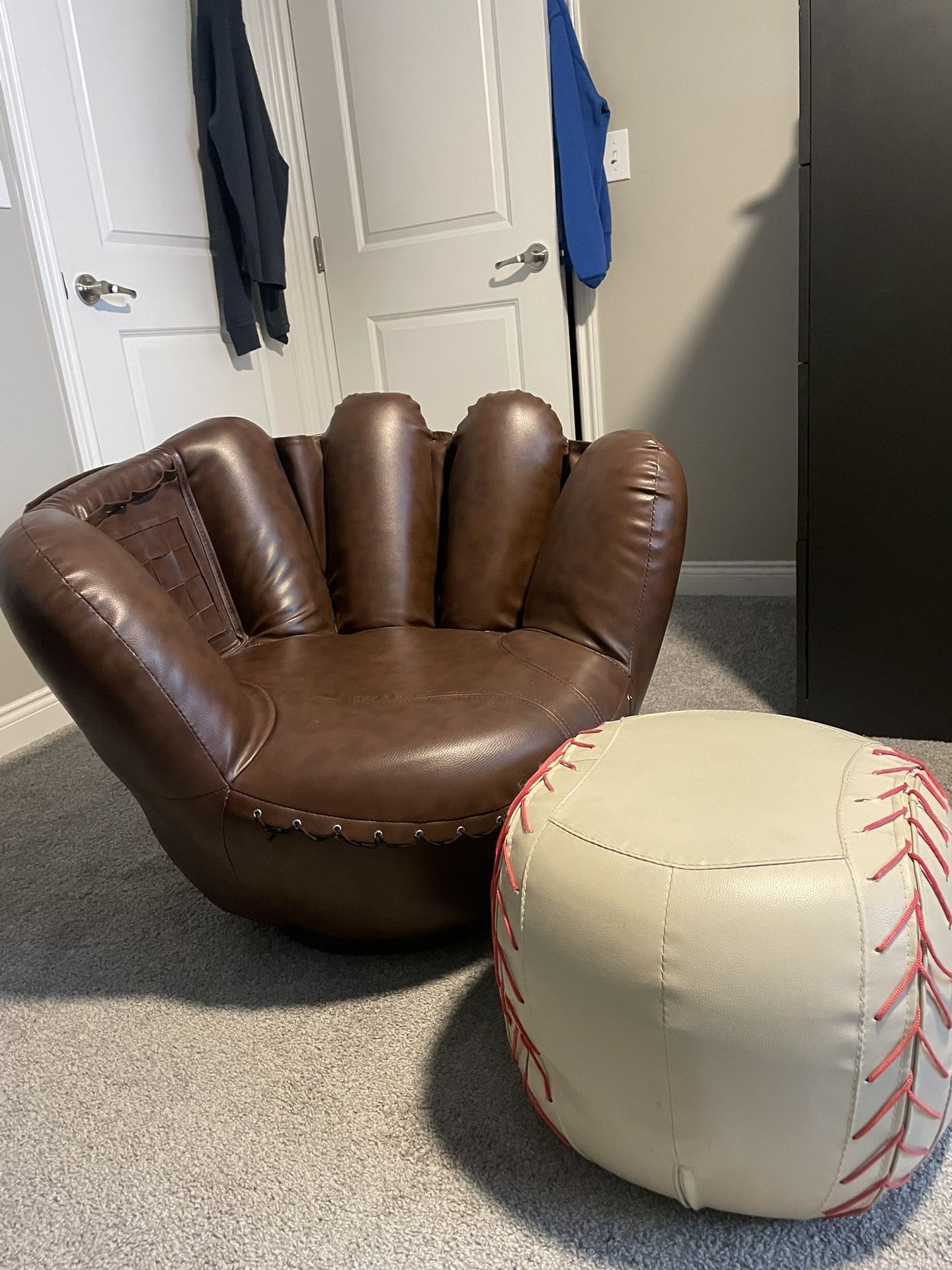 Baseball Chair with Foot Rest