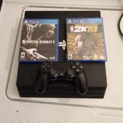 PS4 Pro With Two Games And Controller