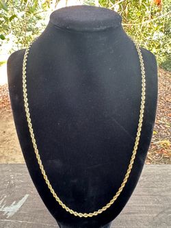 14k Gold Rope Chain 22inch 3mm 7.5 Grams