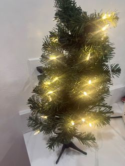Small Artificial Christmas Tree with Lights