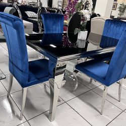 5pc Dining Set 💙🖤