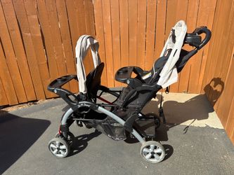 Double Stroller Plus Two Car Seats