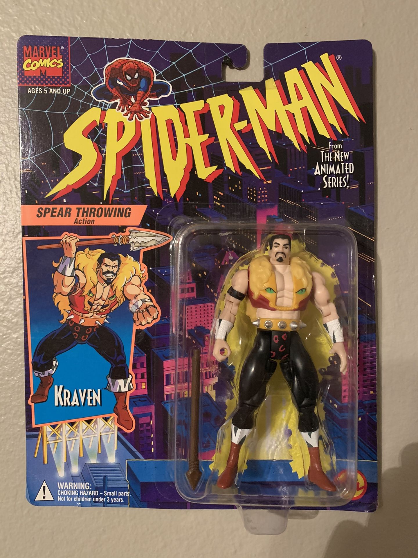 Marvel Spider-Man Animated Series (1995) Kraven Toy Biz Figure NIP