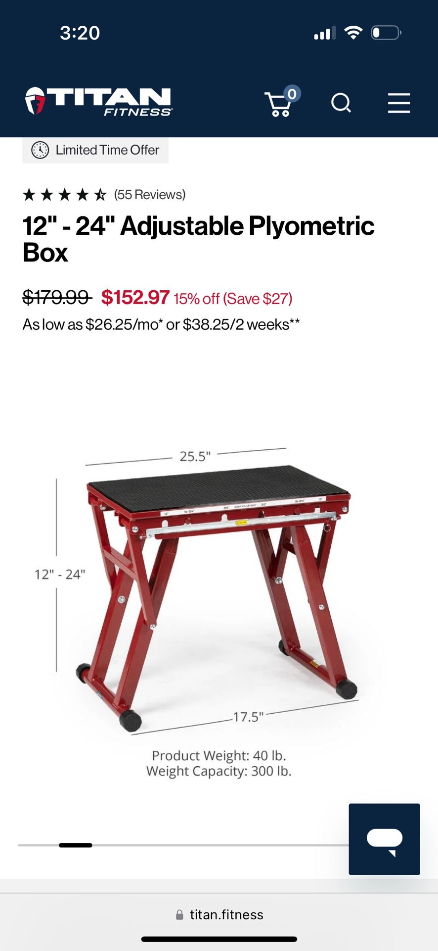 Titan Fitness Adjustable Plyo Box