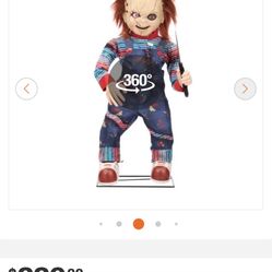 3.5 ft. Animated LED Scarred Chucky Doll H38