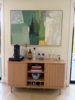 Modern Oak Sideboard with Wine Storage