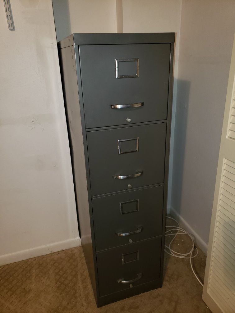 File Cabinet- 4 drawer dark grey