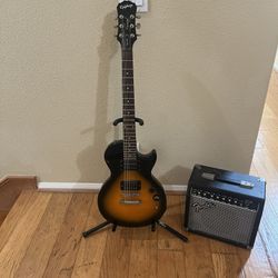 Epiphone Les Paul Sunburst W/ Fender Amp 