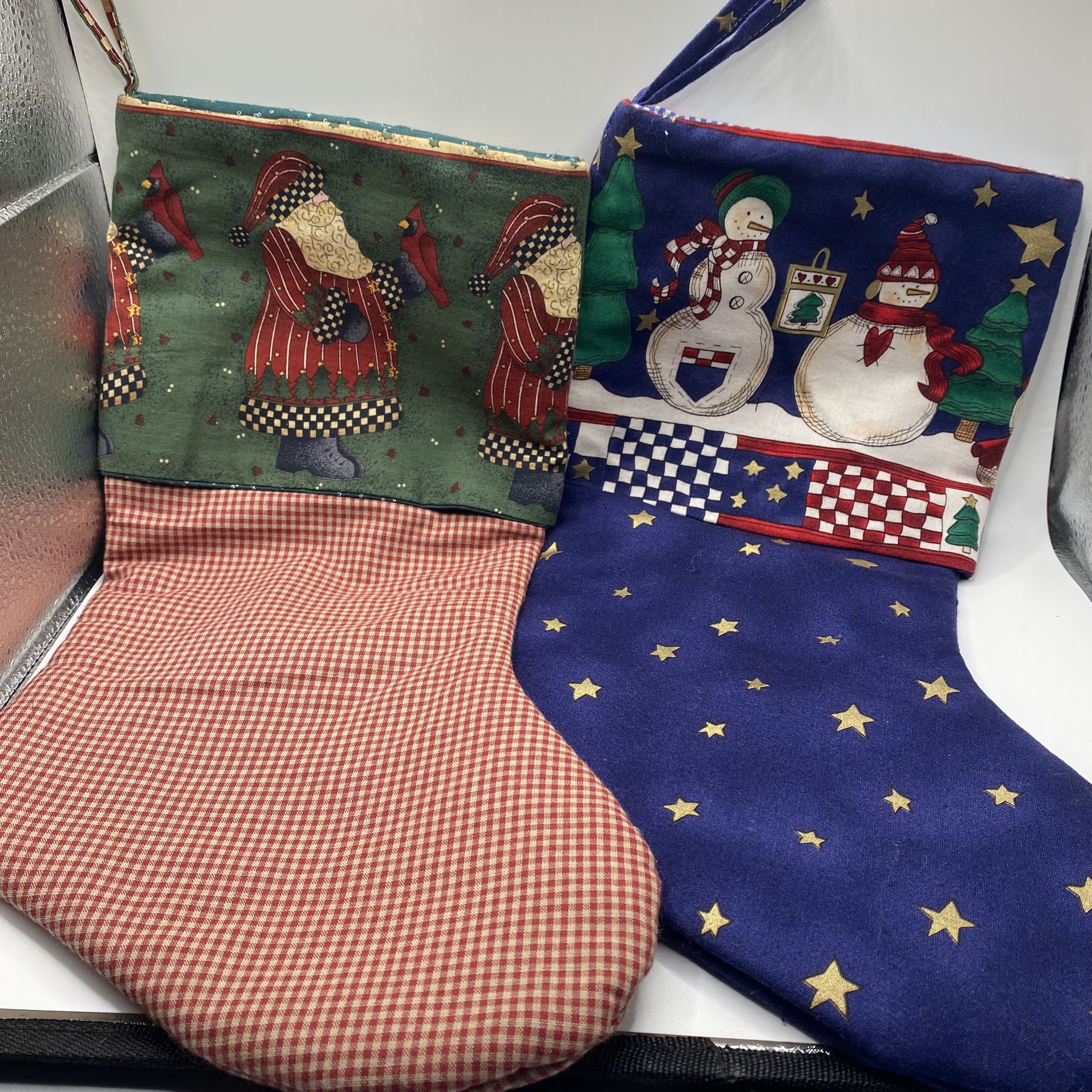 Lot Of 2 Vtg Handmade Christmas Stocking. $10 Takes Both
