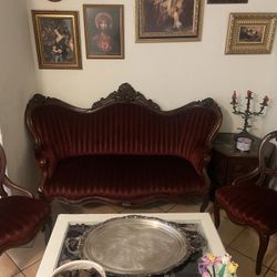 Victorian Loveseat & Chairs 