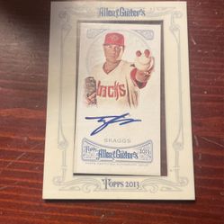 Tyler Skaggs signed baseball card