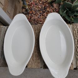 Two Oval Casserole Dishes