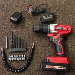 Cordless Drill with Battery and Accessories