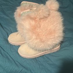 Pink Fur Boots