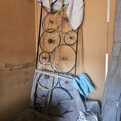 Bicycle Wheel Art Piece