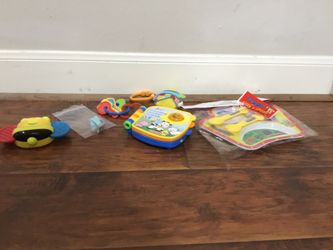 Baby Toys Bib Holder And HEB plate, Spoon, And Spork