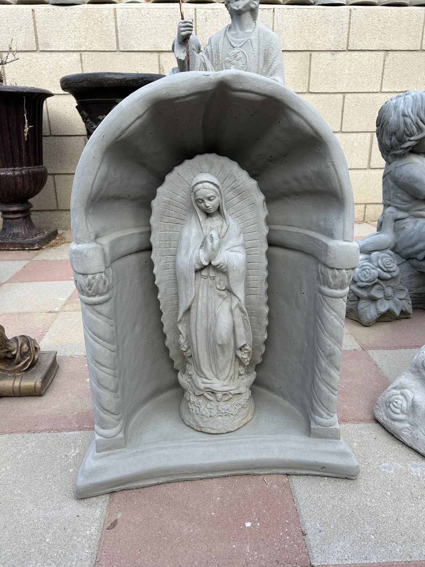 New Virgin Of Guadalupe Made Out Of Cement Perfect Gift