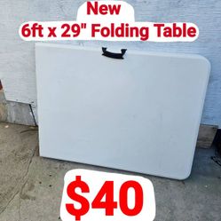 6ft folding table for party, events, picnic, meetings, weddings, work, buisness, food