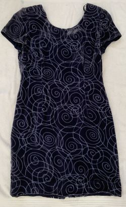 Vintage Dress Size 10 Blue/Gray
