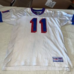 Authentic Drew Bledsoe New York Giants Reebok Jersey Mens 46 White NFL Custom