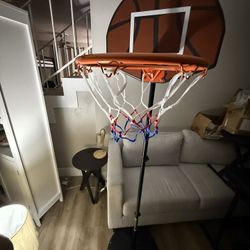 Kids Adjustable Basketball Hoop With Darts Board 