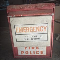 Antique emergency call box for fire and police