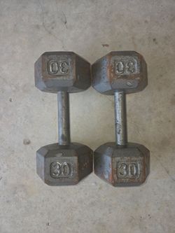 Pair of 30 lbs Dumbbells