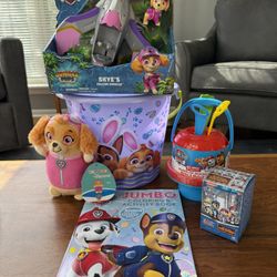 Paw Patrol Jumbo Easter Basket Bucket & Skye Themed Fillers