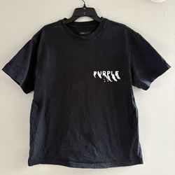 Purple Brand Distressed Logo Tee