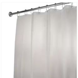 EVA Plastic Shower Curtain Liner, Mold and Mildew Resistant Plastic Shower Curtain, 54 x 78 in., Frost