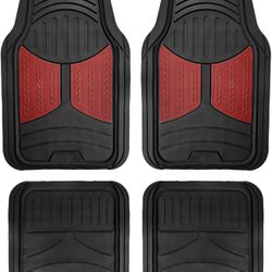 NEW! FH Group Automotive Floor Mats Heavy-Duty Monster Eye Rubber Mats for Cars, Universal, Burgandy