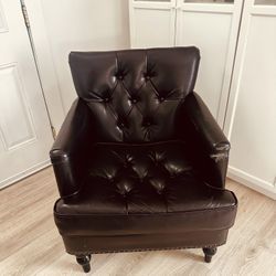 Free Faux Leather Arm Chair