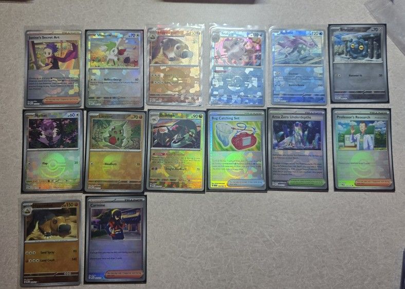 Pokemon Prismatic Evolutions. Poke ball hollow, Hollow, RH, rare, double rare. 88 cards