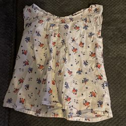 White Flowered Shirt
