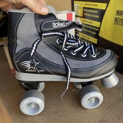 Youth Roller Skates Black Firestar
