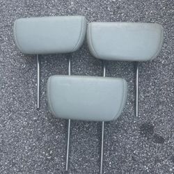 2007 HONDA ODYSSEY RH RIGHT CENTER LH LEFT 3RD ROW HEADREST LT GRAY LEATHER