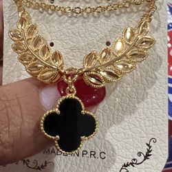 Necklace Stainless Steel Plated Gold