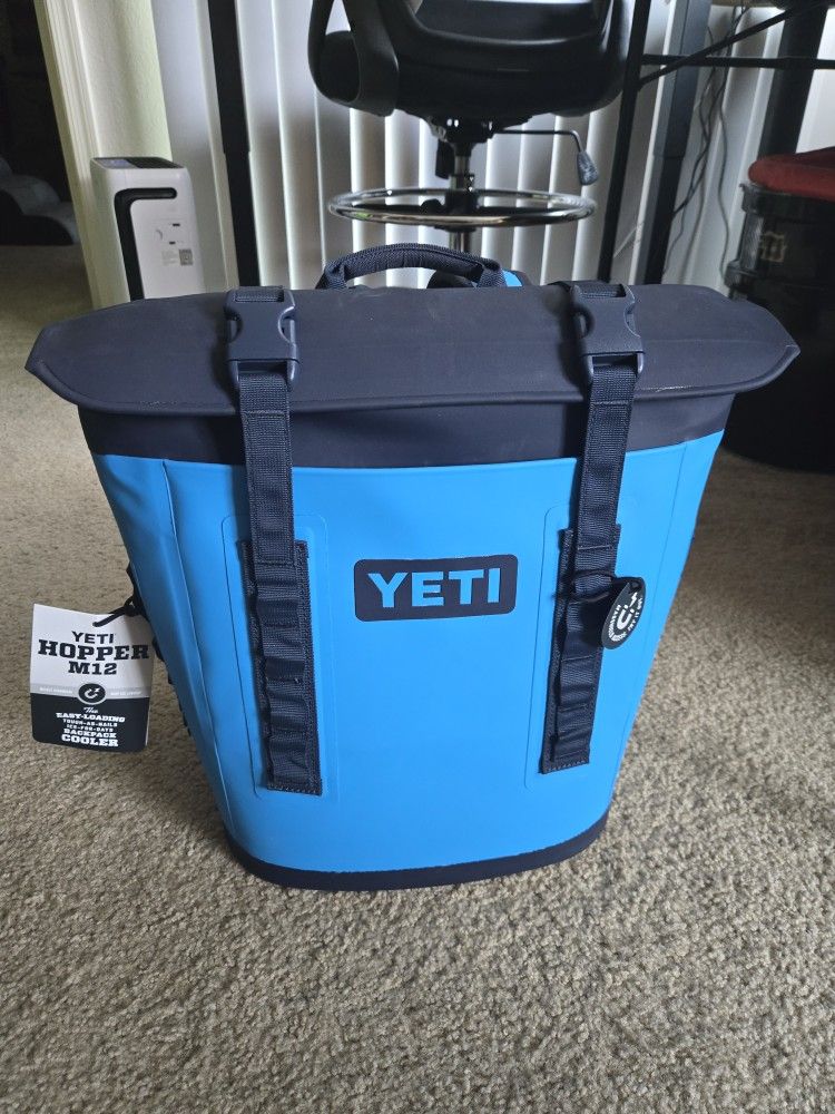 New Yeti M12 Backpack Cooler Bag Big Wave Blue