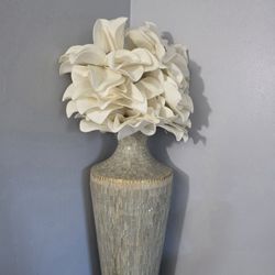 Tall Vase With Flowers