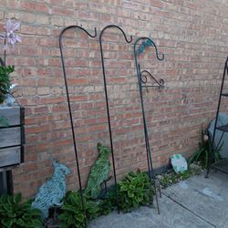 Metal hooks Planter Pots Holder Stand Yard Decor 
