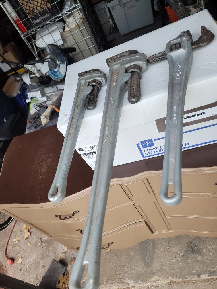 3 Aluminum Rigid Pipe Wrenches