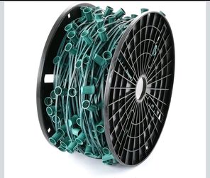 Ultimate Unicorn 500ft C9 Light Socket Set Spool, Christmas StringerBulk Reel 12" Spacing