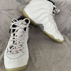 Nike Little Posite One Foamposite GS White Basketball Sneakers